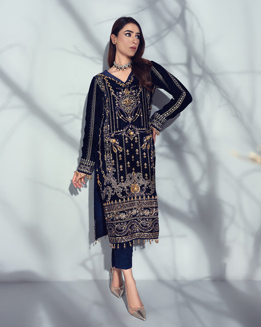 Etoile Embroidered Velvet 2-Piece Suit GV-03 Wedding Edition