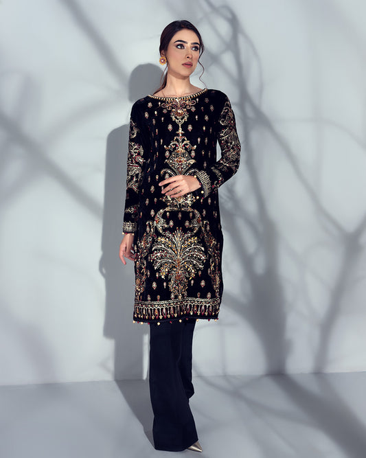 Sirene Embroidered Velvet 2-Piece Suit GV-05 Wedding Edition