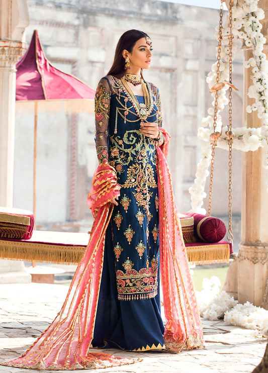 Gul Afshan Embroidered Net 3 Piece Suit GWF-01 - Zohra by Gulaal Wedding Collection