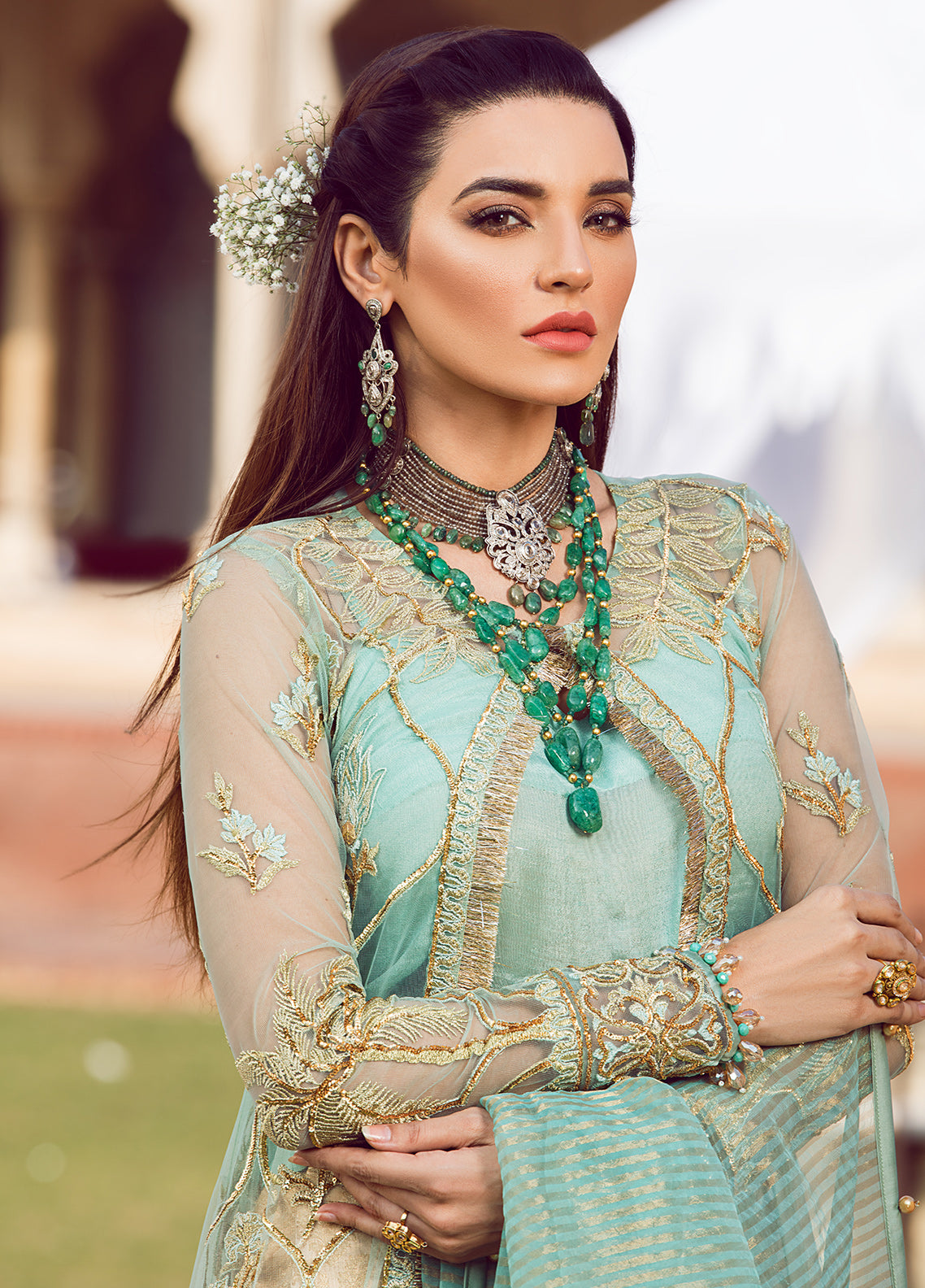 Mehrbano Embroidered Net 3 Piece Suit GWF-08 - Zohra by Gulaal Wedding Collection