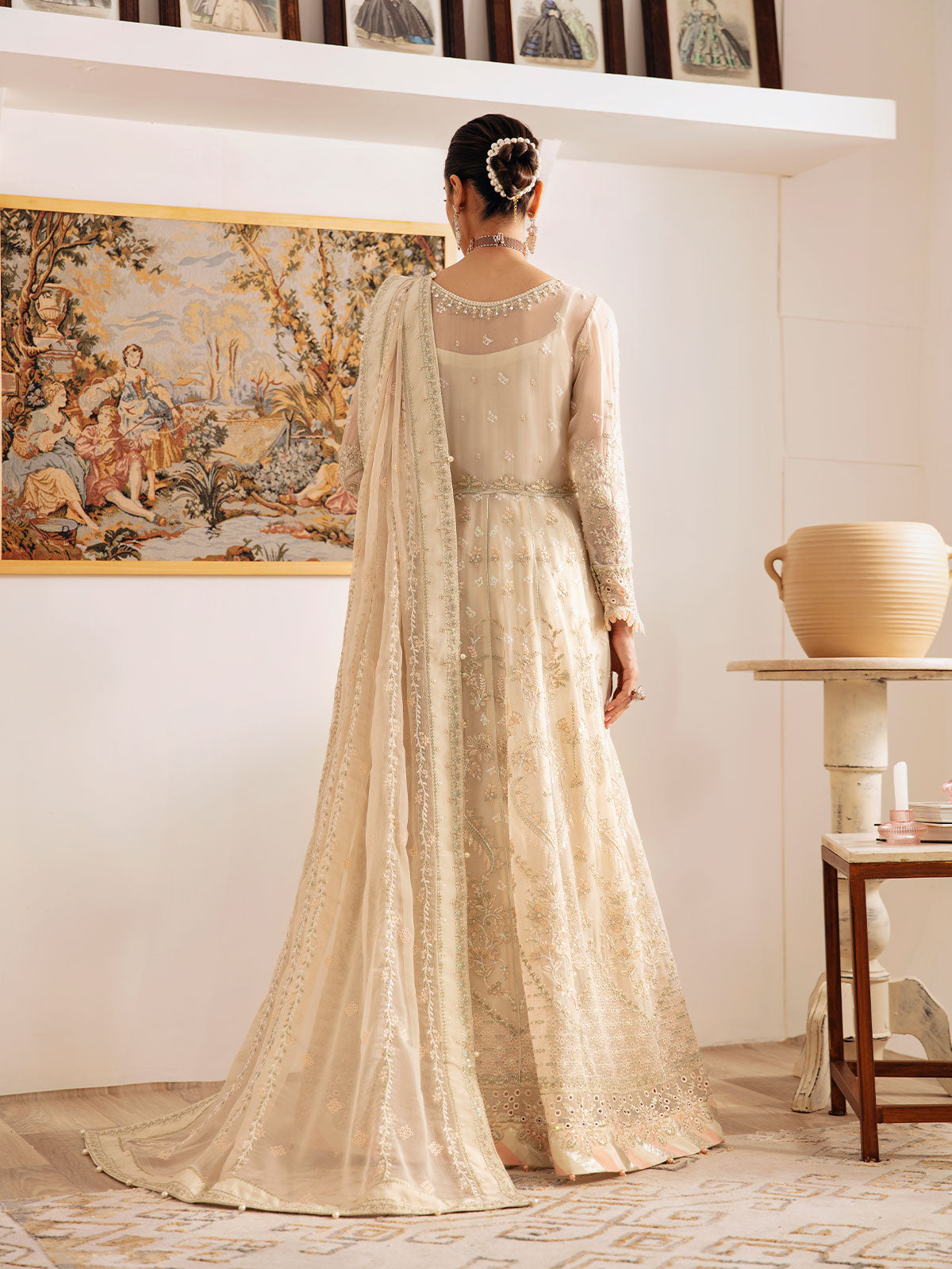 Royale GL-EC-23V1-01 Embroidered Chiffon 2023 volume 1 by Gulaal