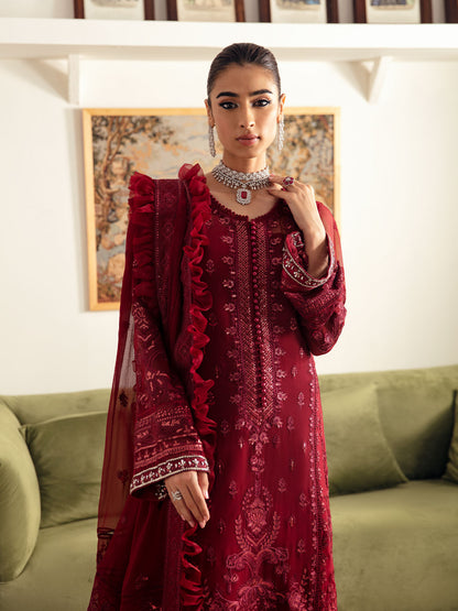 Ruby GL-EC-23V1-02 Embroidered Chiffon 2023 volume 1 by Gulaal