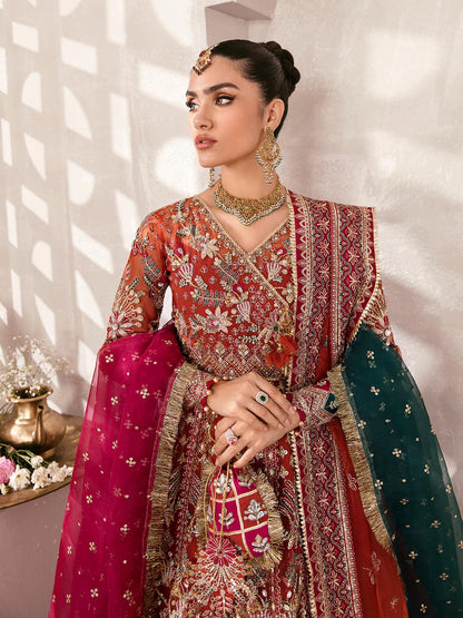 Zaira GL-WS-22V1-30 (Rust Angrakha) Zaryaab Wedding Formals Collection by Gulaal