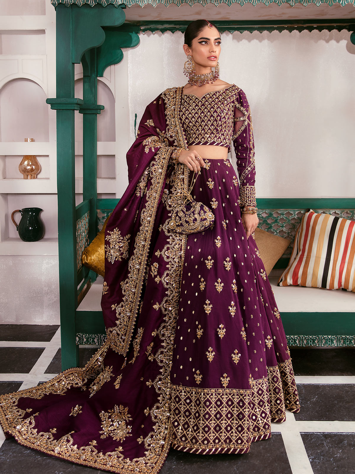 Shazminah GL-WS-22V1-31 (Lehnga and Choli) Zaryaab Wedding Formals Collection by Gulaal