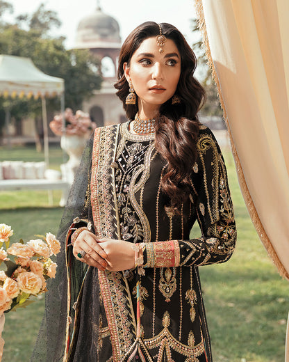 Zareen Embroidered Silk 3-Piece Suit WU-01 Wedding Unstitched Collection 2021