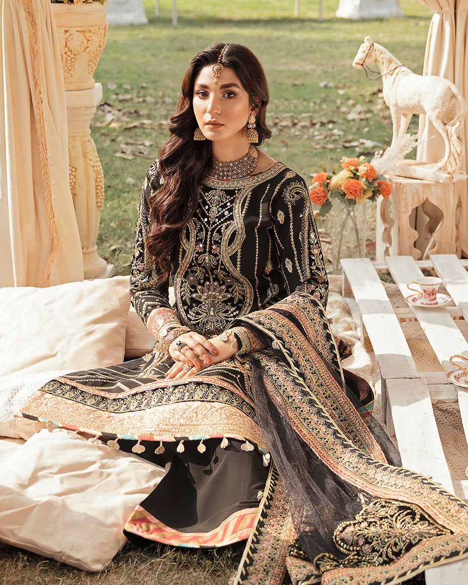Zareen Embroidered Silk 3-Piece Suit WU-01 Wedding Unstitched Collection 2021