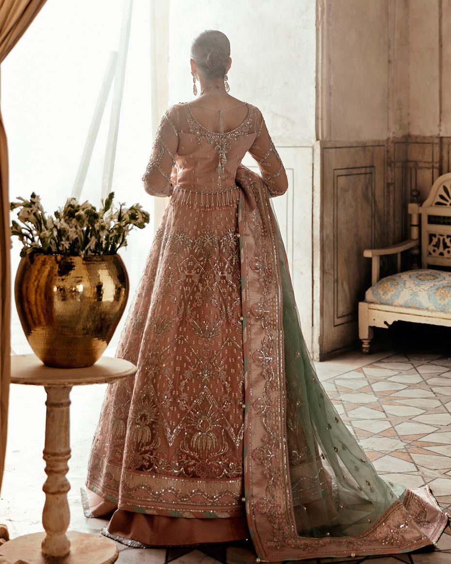 Nagaar Embroidered Net 3-Piece Suit WU-02 Wedding Unstitched Collection 2021