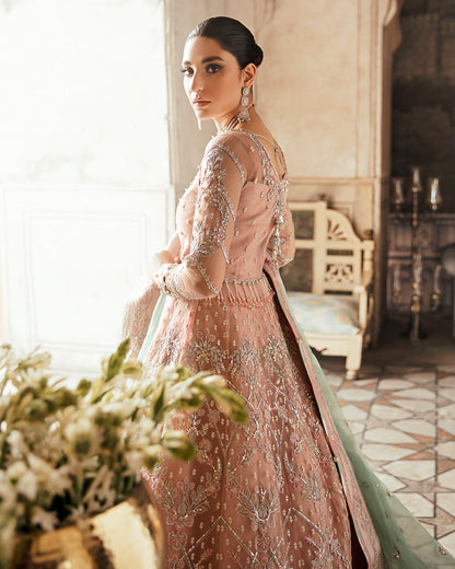 Nagaar Embroidered Net 3-Piece Suit WU-02 Wedding Unstitched Collection 2021