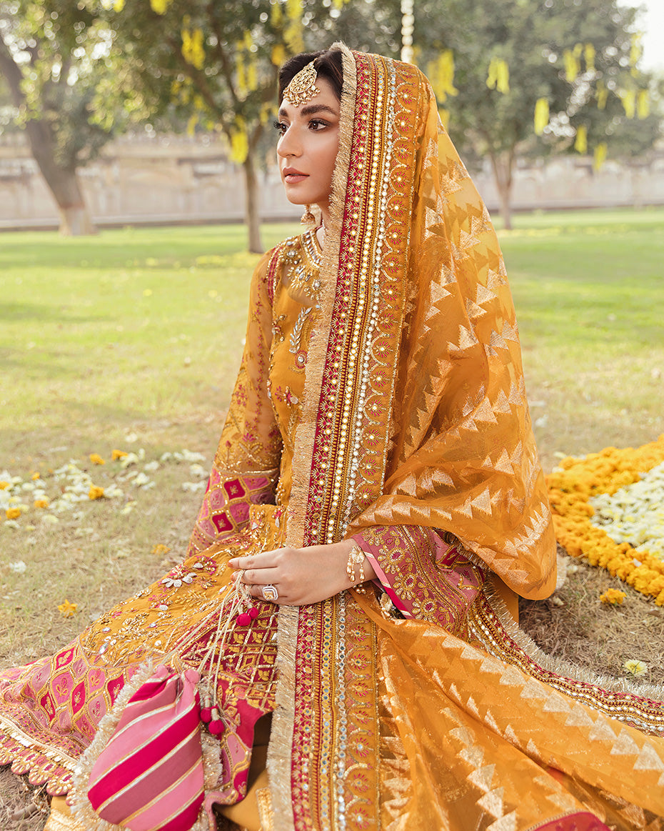 Masakali Embroidered Net 3-Piece Suit WU-03 Wedding Unstitched Collection 2021