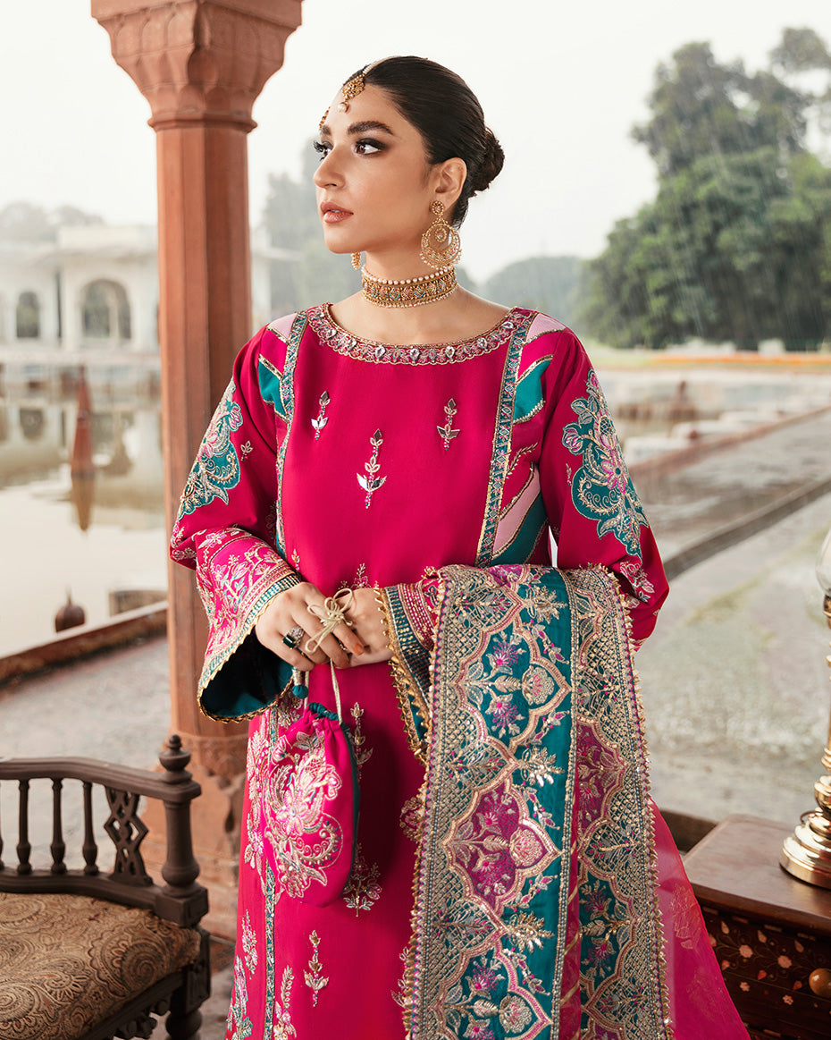 Kashni Embroidered Silk 3-Piece Suit WU-05 Wedding Unstitched Collection 2021